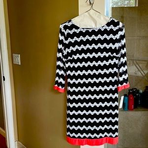 NWT size 12 Sandra Darren navy and white dress